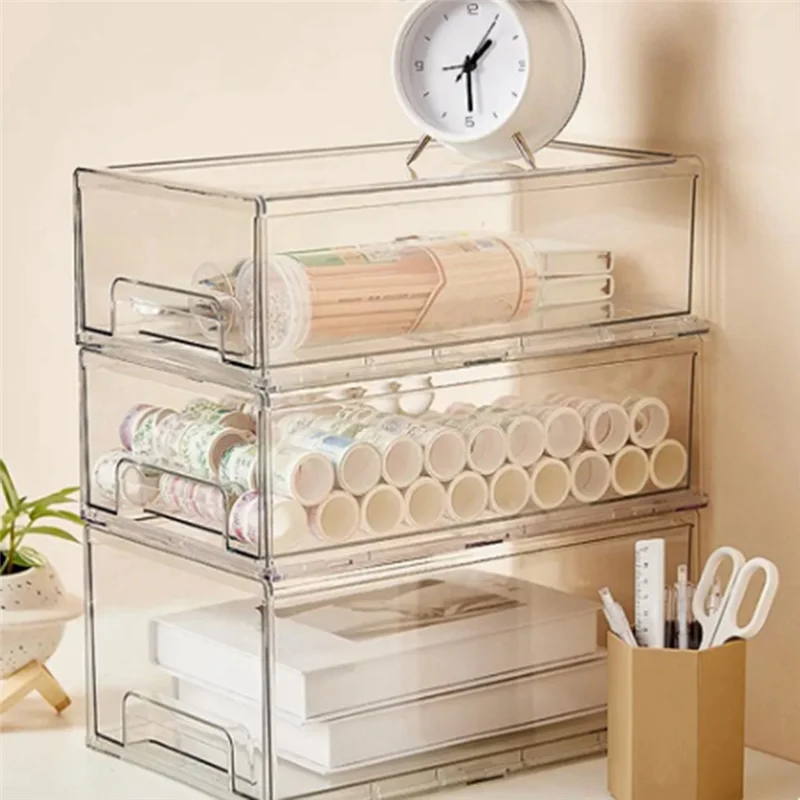 

NEW-Capacity Storage Container Capacity Pet Drawer Storage Box For Face Stationery Jewelry Multifunctional Box