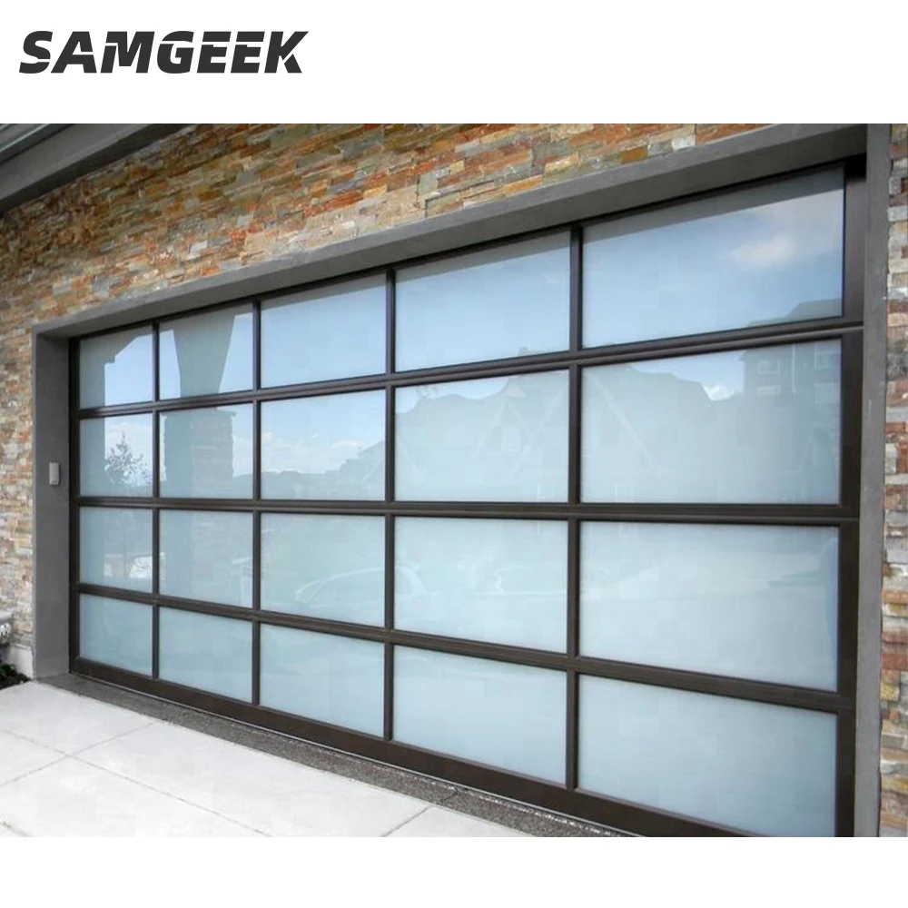 APRO Best Selling Custom Doors Waterproof Soundproof Roll Up Door Aluminum Glass Garage Door