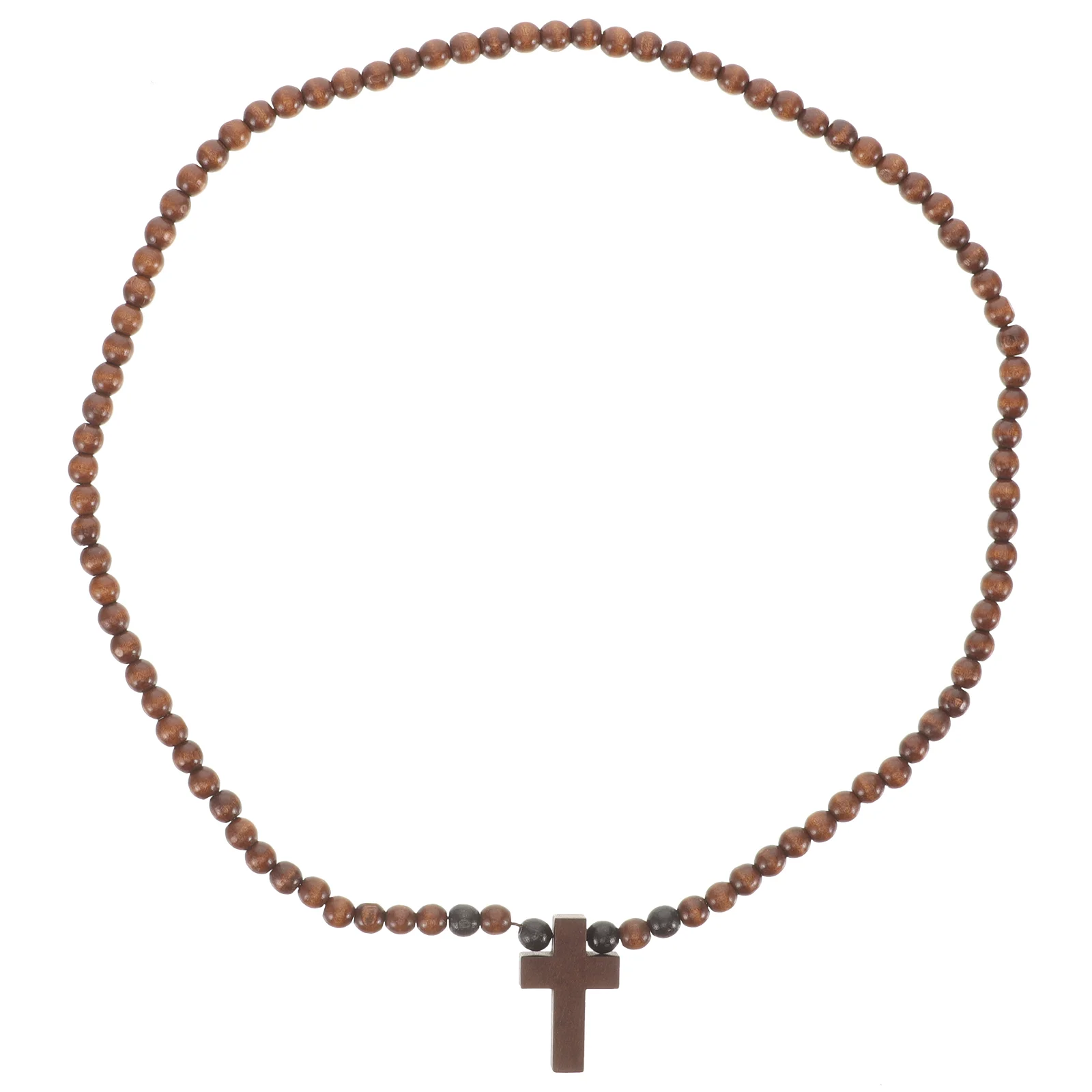 Beaded Wooden for Men Vintage Chain Rosary Necklaces Women Man Men's