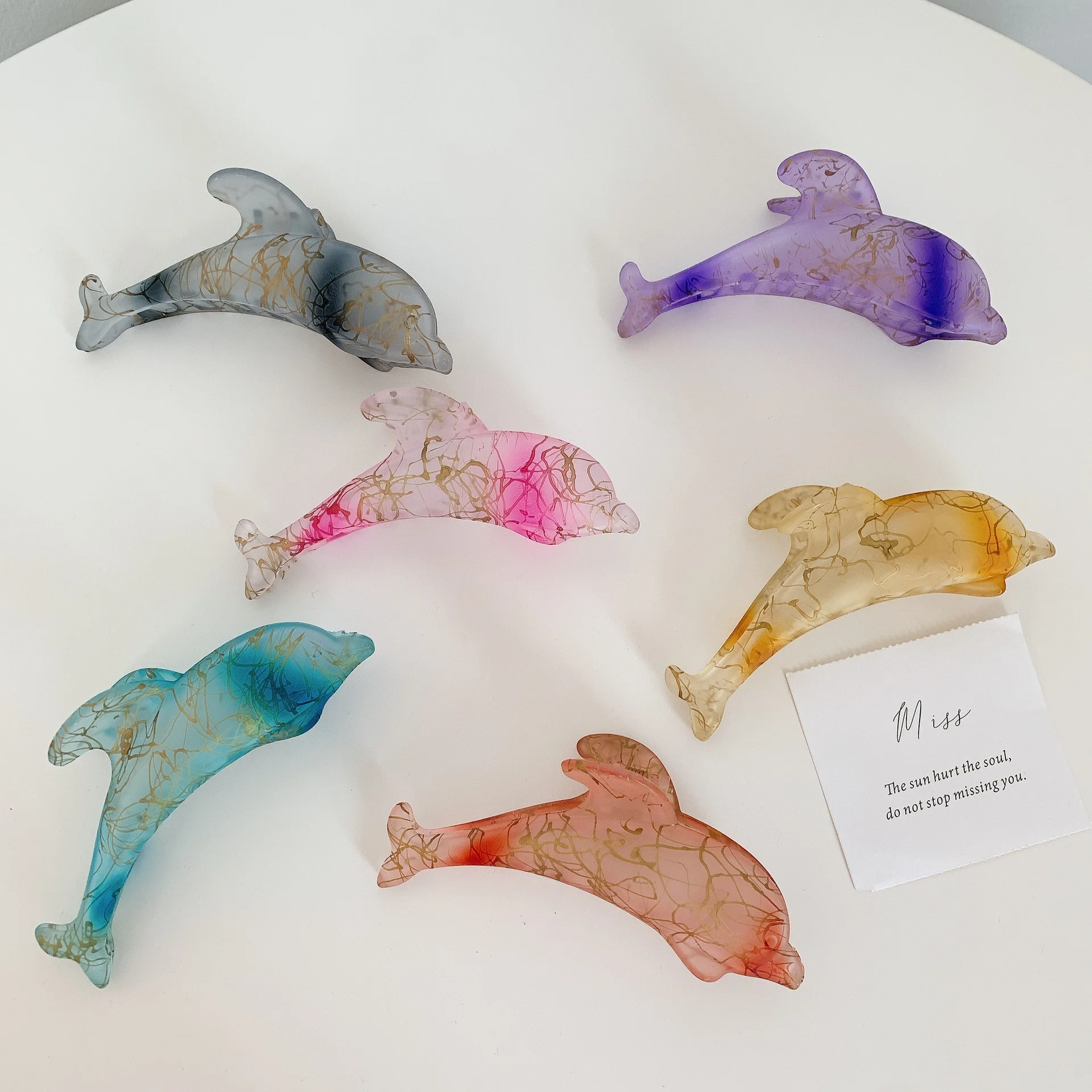 New Design Dolphin Shape Exquisite Hair Clip Claw Girls Cute  display picture 3