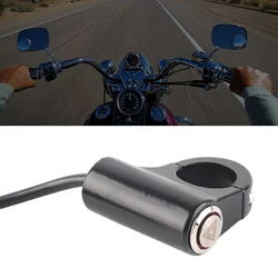 22mm Motorcycle Handlebar Mount Switch Push Button Headlight Brake Fog Lights ON/OFF Model A Blue Ray Version