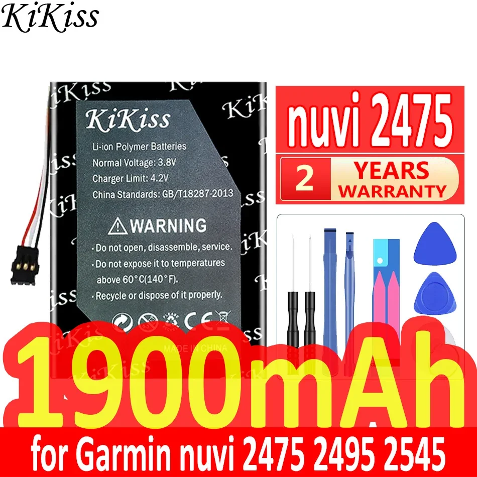 

Мощная батарея 1900 мАч KiKiss для Garmin nuvi 2475 2495 2545 2515 2565 2555 2595 GPS