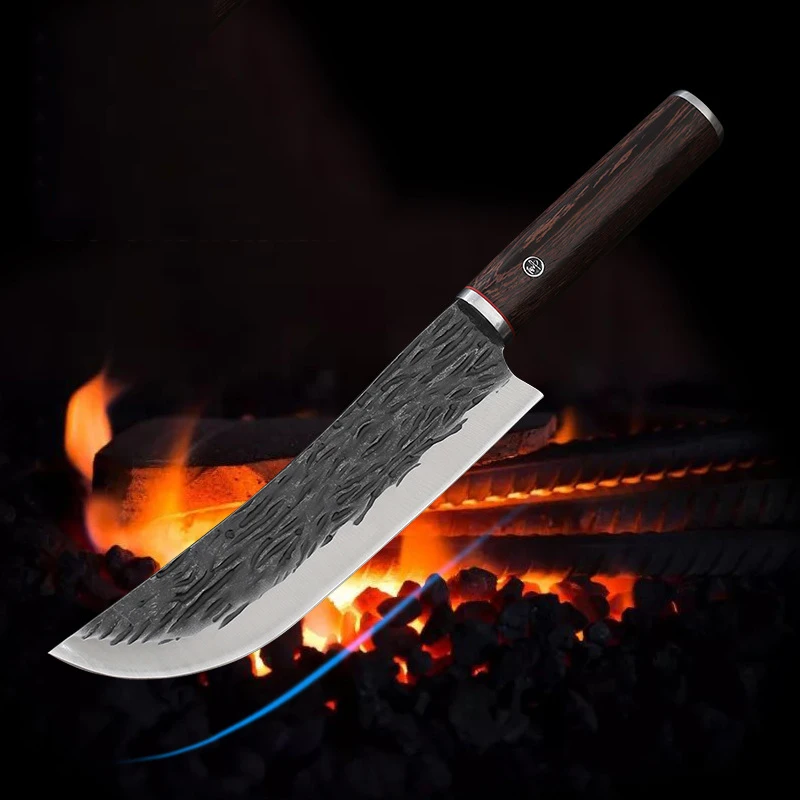 

High Carbon Steel Chef Knife Meat Vegetables Knife Cleaver Chef's Fish Sushi Sashimi Slicing Knife with Sheath