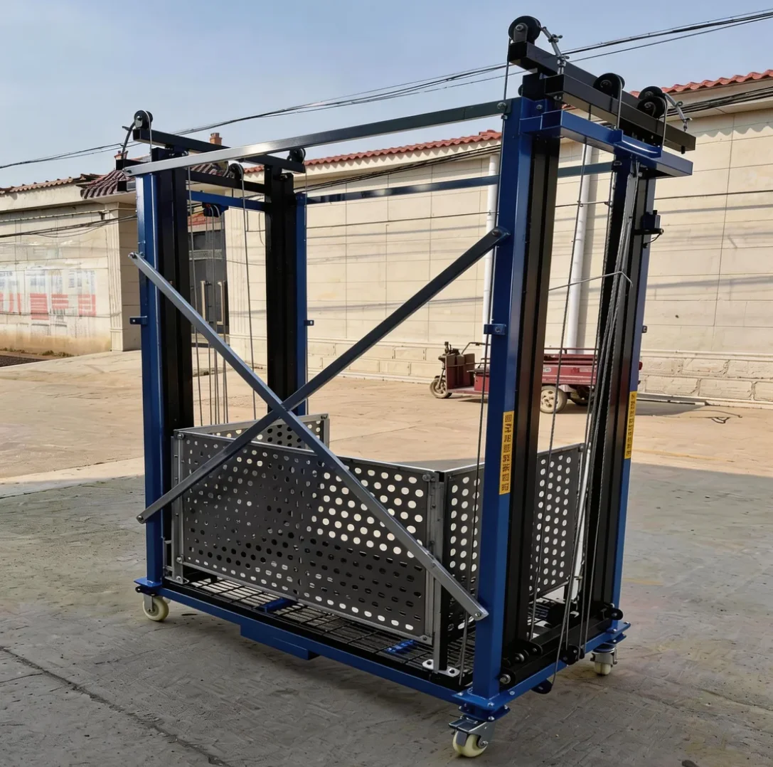 Electric Scaffolding Flexible Moving Foldable Electric Scaffolding Ideal For Paint Work And Interior Decoration Projects