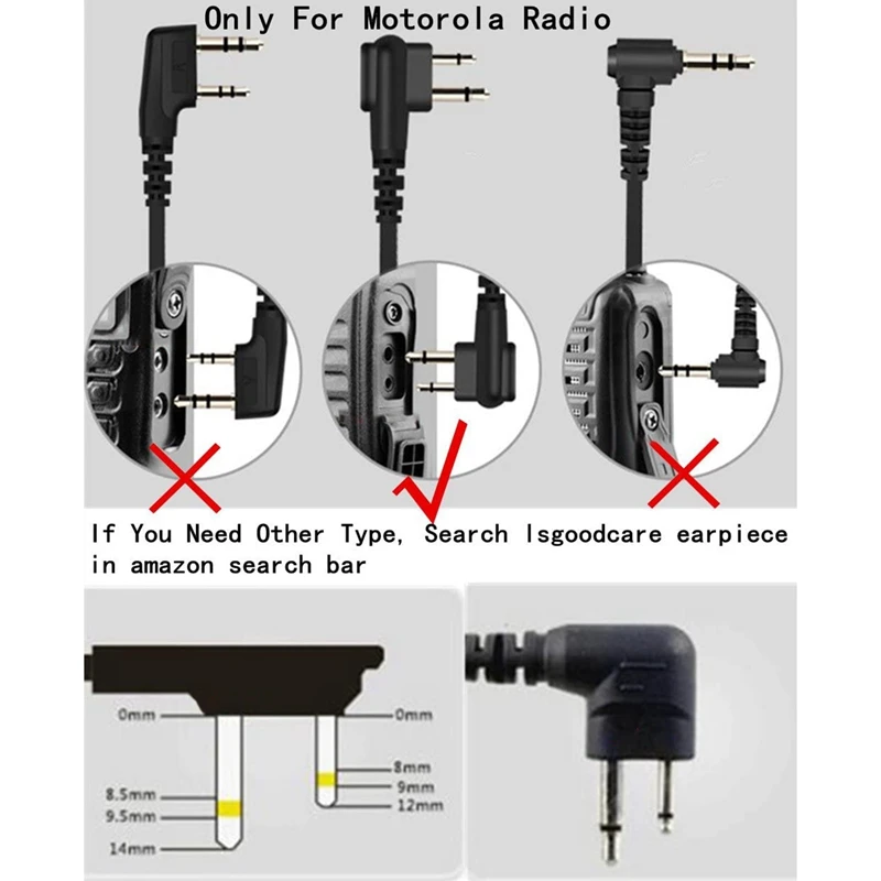 SCLS 10 Stücke G-förmige Ohrhörer Headset PTT Mit Mikrofon Für Motorola 2 Weg Radio CP040 CP200 Walkie Talkie Kopfhörer