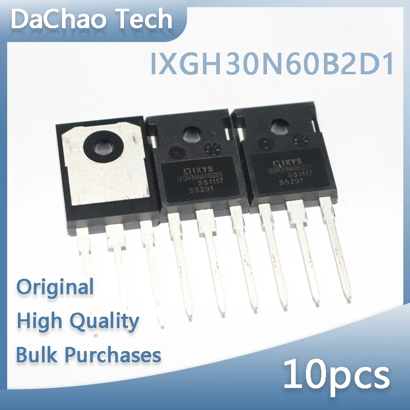 10pcs IXGH30N60B2D1 30N60B2D1 30N60 600V 70A/30A 190W IXYS IGBT TO-247 Original New