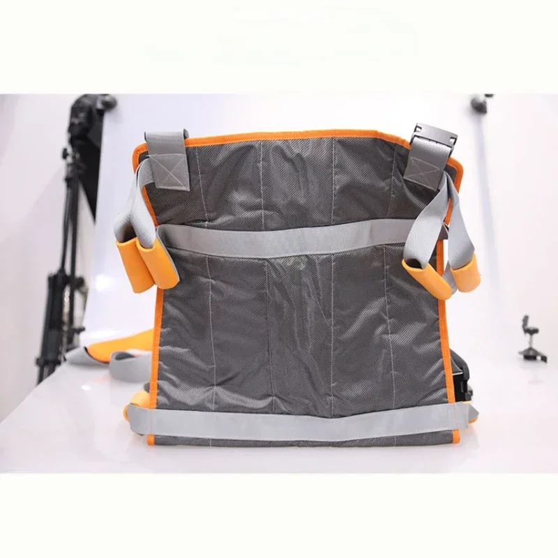 Paralytic Patients Elderly Transport Transfer Belt Simple Folding Stretcher Elderly Going Up Down Stairs Chair Backstraps Orange