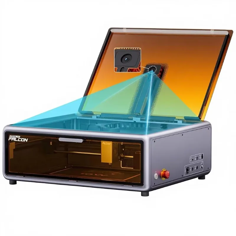 For Creality Falcon A1 10W Engraving Machine Included La-ser Cutter Air Support HD Came-ra Positioning Class 1 Safety Wood Metal