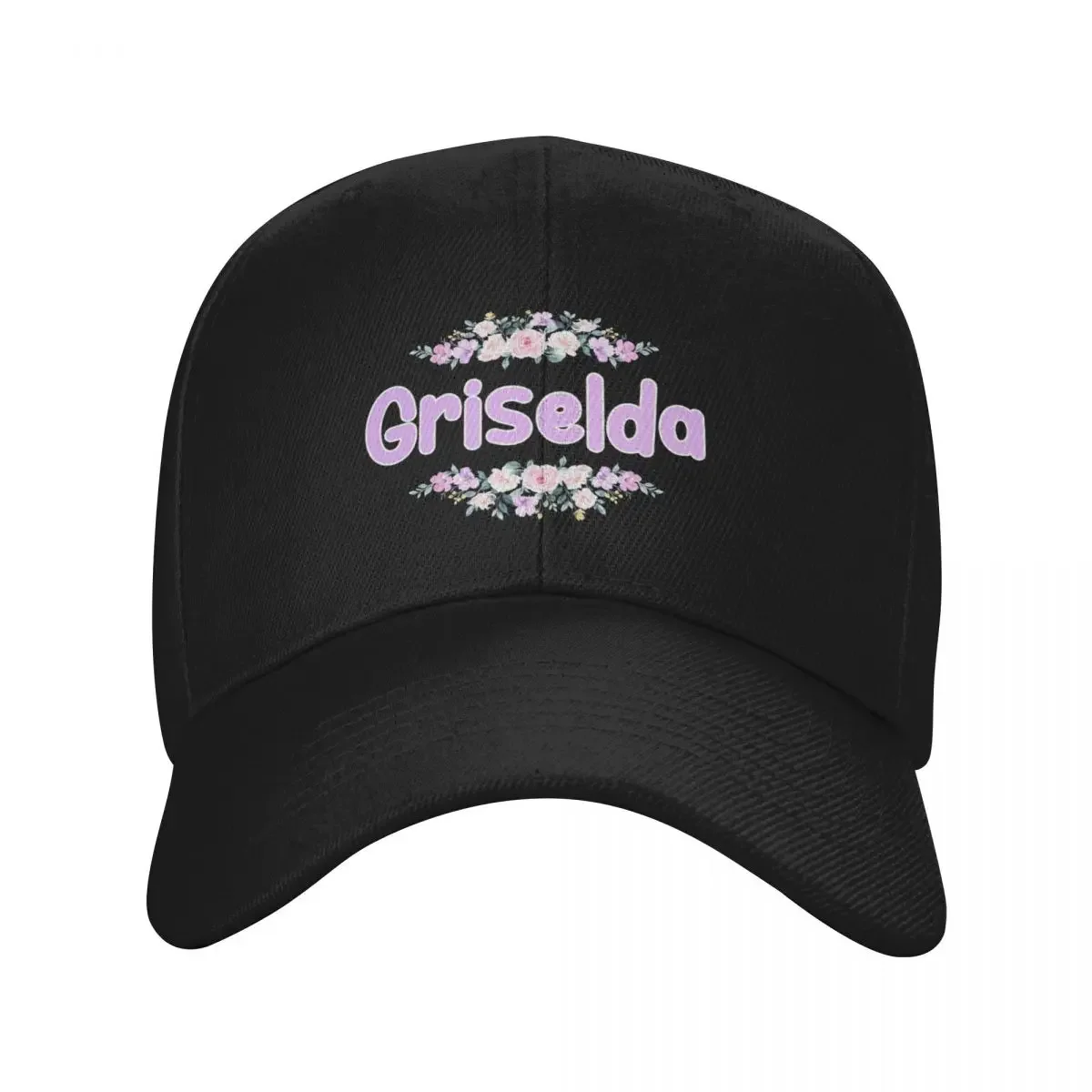 

Purple Flower Griselda Name Label Baseball Cap Golf Hip Hop Rave Hats Woman Men's