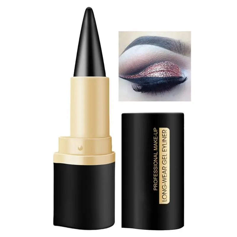 Gel Eye Liner, Optique Solide, Noir, Eyeliners, Crayon, Longue Durée 24 Heures, Smoky Eye Makeup, Cosmetic Beauty