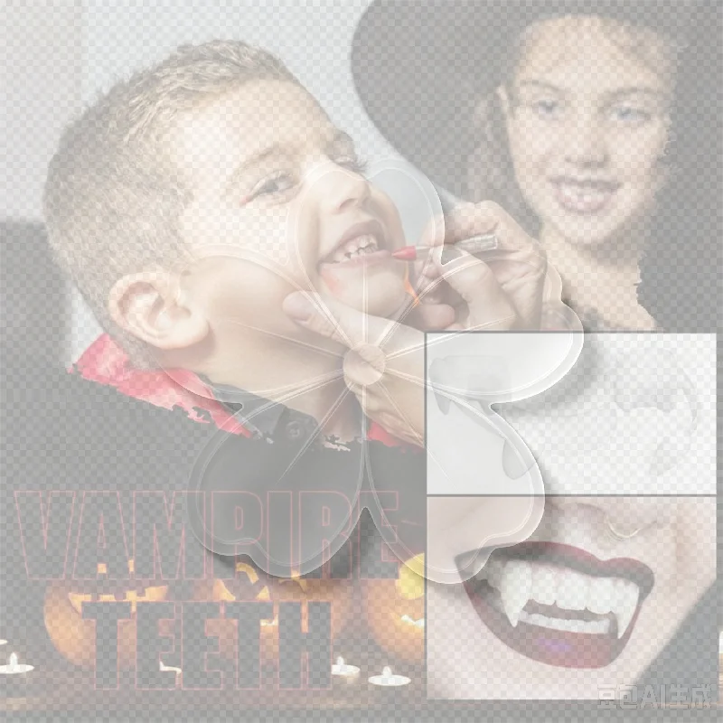 Vampire Teeth Dentures Fangs Classic PP Halloween Party Cosplay Prop Halloween Costume Party Favors