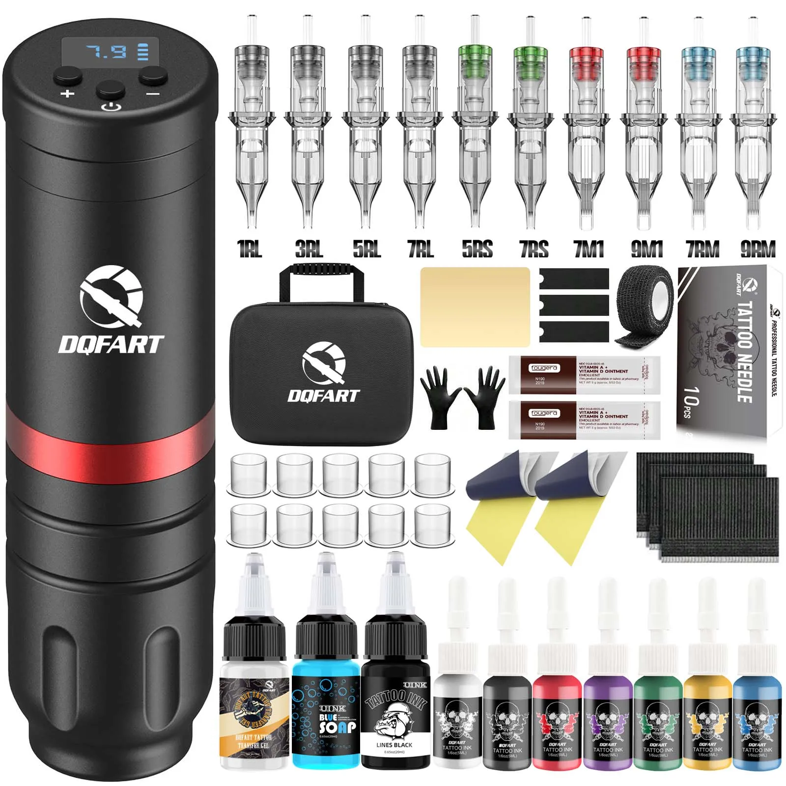 Tattoo Set Memory Function Tattoo Pen Set Permanent Makeup Tattoo Machine Wireless Tattoo Power Tattoo Set