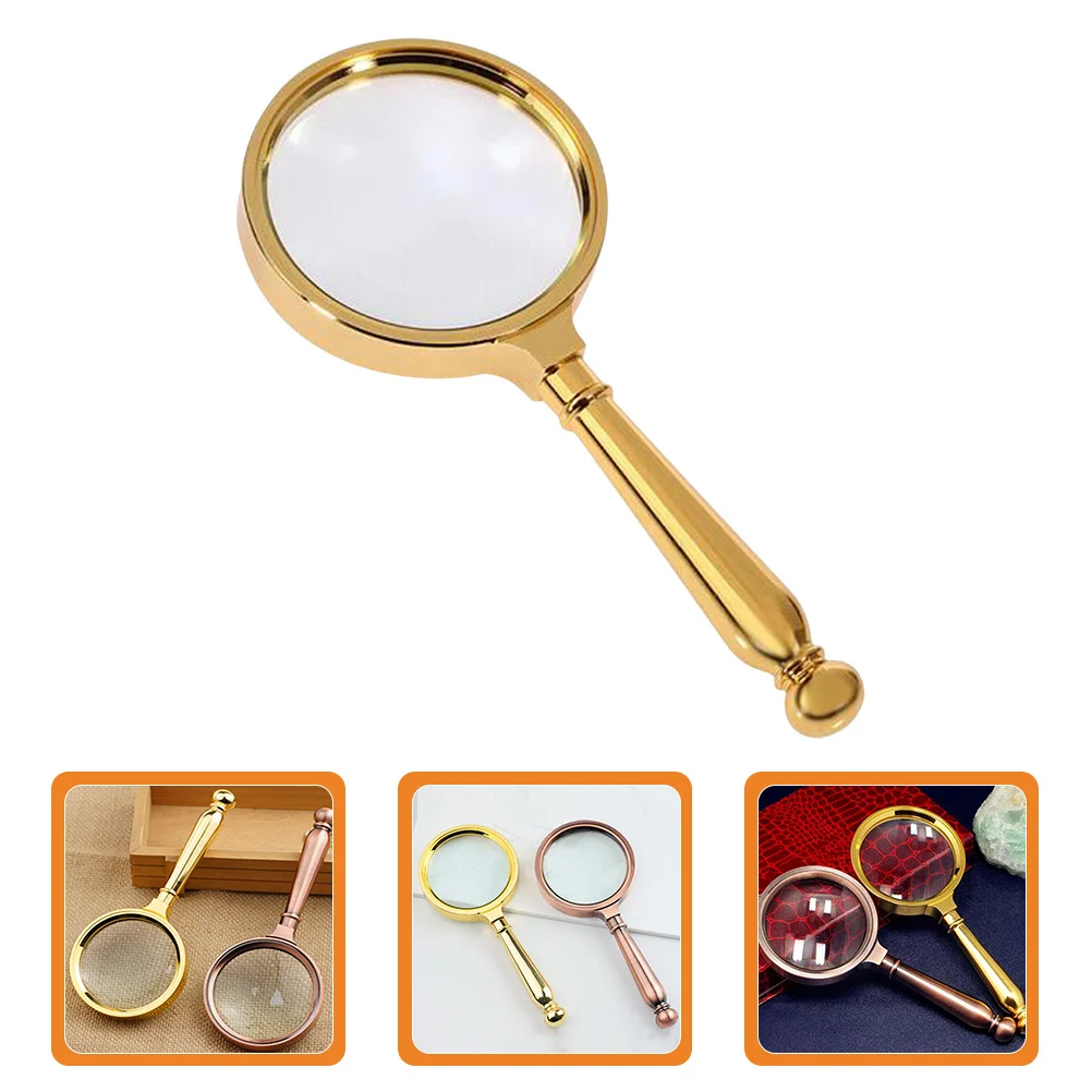 

Retro Style Handle Design Magnifier Portable Handheld Magnifying Glass Jewelry Photo Prop Reading Tool Elder Use