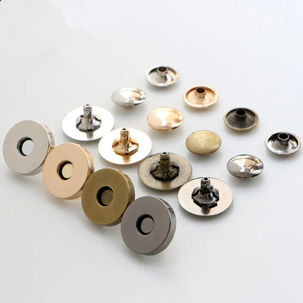 Thin Magnetic Snaps Purse Double Rivet Closures Round Clasp Stud handbag snap buttons Craft Accessories Wallet Accessories 14m – Detail 1