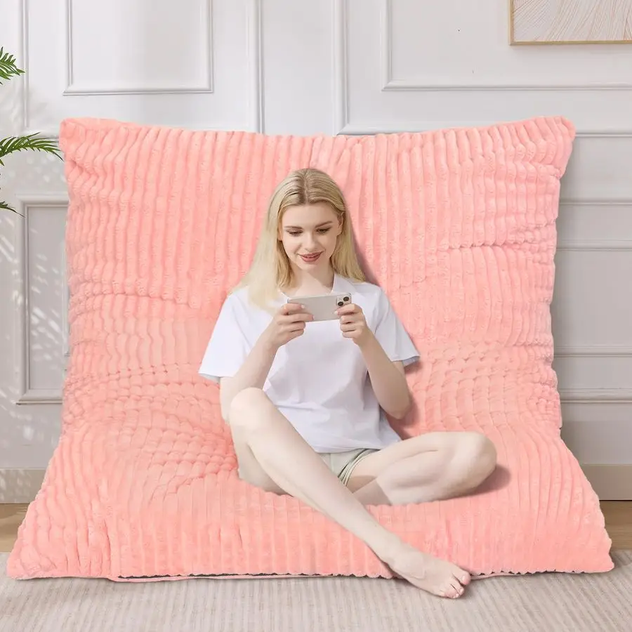 Bag Chair, Giant Bean Bag Chair, 4 in 1 Convertible Beanbag Chairs for Adults with Removable Cover, Memory Foam Floor Cushions,