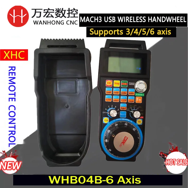 XHC  6 Axis Wireless Handwheel WHB04B Output 100P/R/ MPG Handwheel Lathe Controller