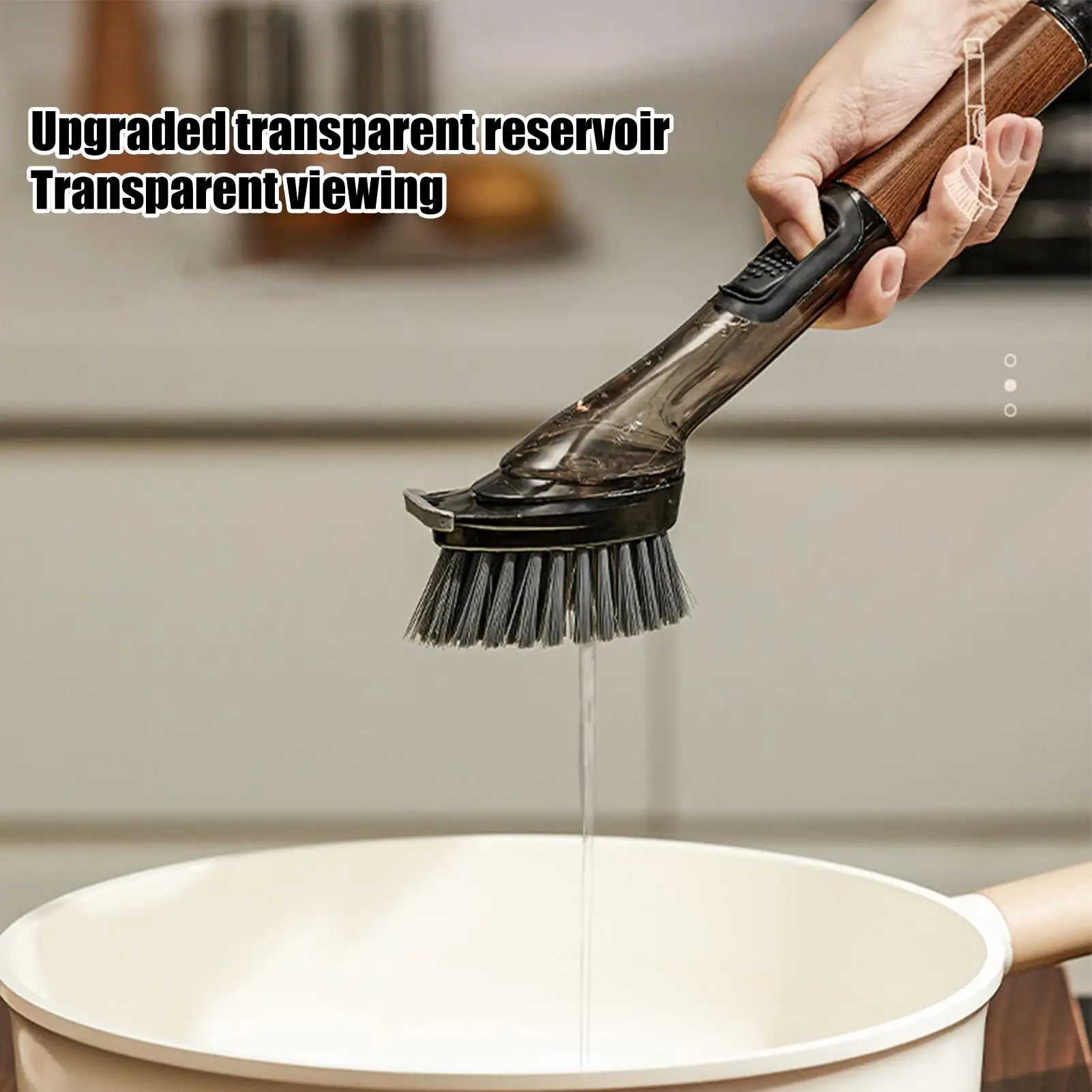 

Soap Dispensing Dish Brush Kitchen Pan Scrubber Ergonomic Soap Dispensing Dish Brush For Tableware Cookware Kitchen Sink Oven