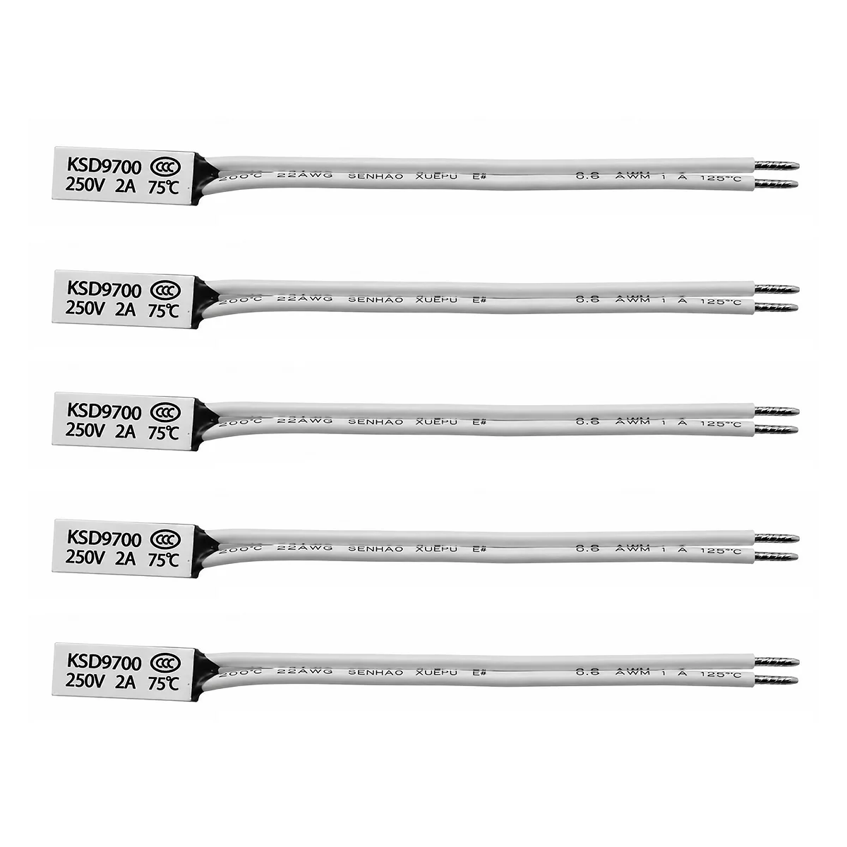 10PCS KSD9700 Thermal Protector Switch 40-150°C Normally Closed Bimetal Thermostat 2A Temperature Control