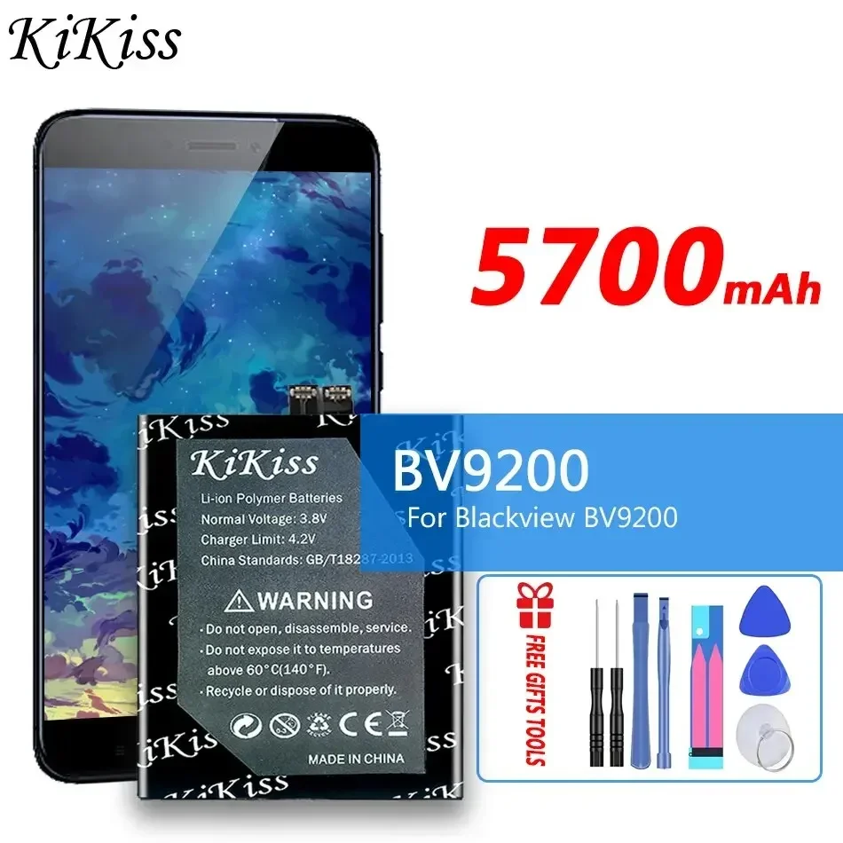 

KiKiss Battery BV 9200 (Li556578JLY) 5700mAh For Blackview BV9200 Repalcement Bateria