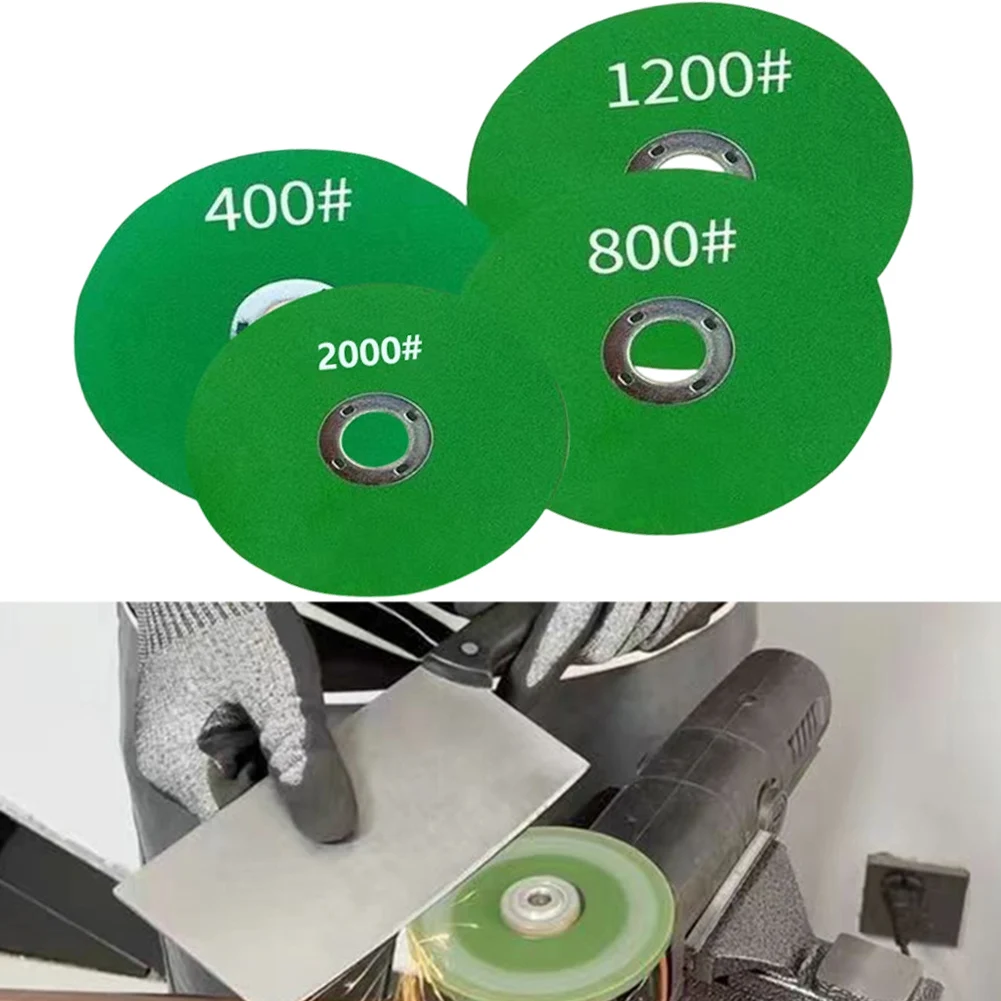 4PCS Metal Cutting Disc Angle Grinder Saw Blade Resin Grinding Wheel Disc 10cm 400-2000 Mesh Electric Angle Grinder Accessories