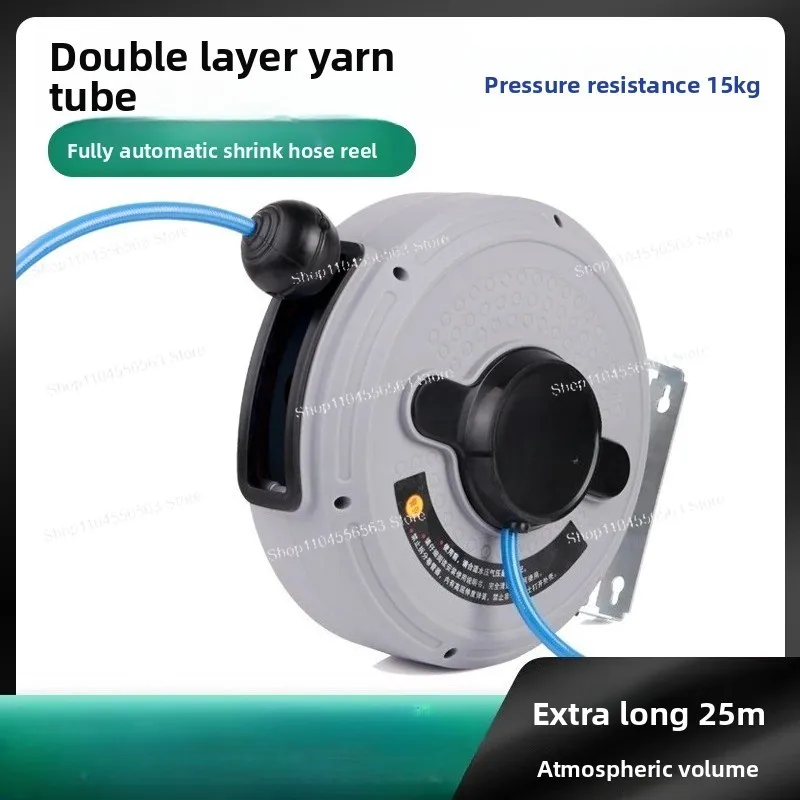 Automatic Retractable Hose Reel, Air/Water/Electric Cable Reel, Auto Rewind Pneumatic Tube Winder for Auto Repair & Beauty Shop