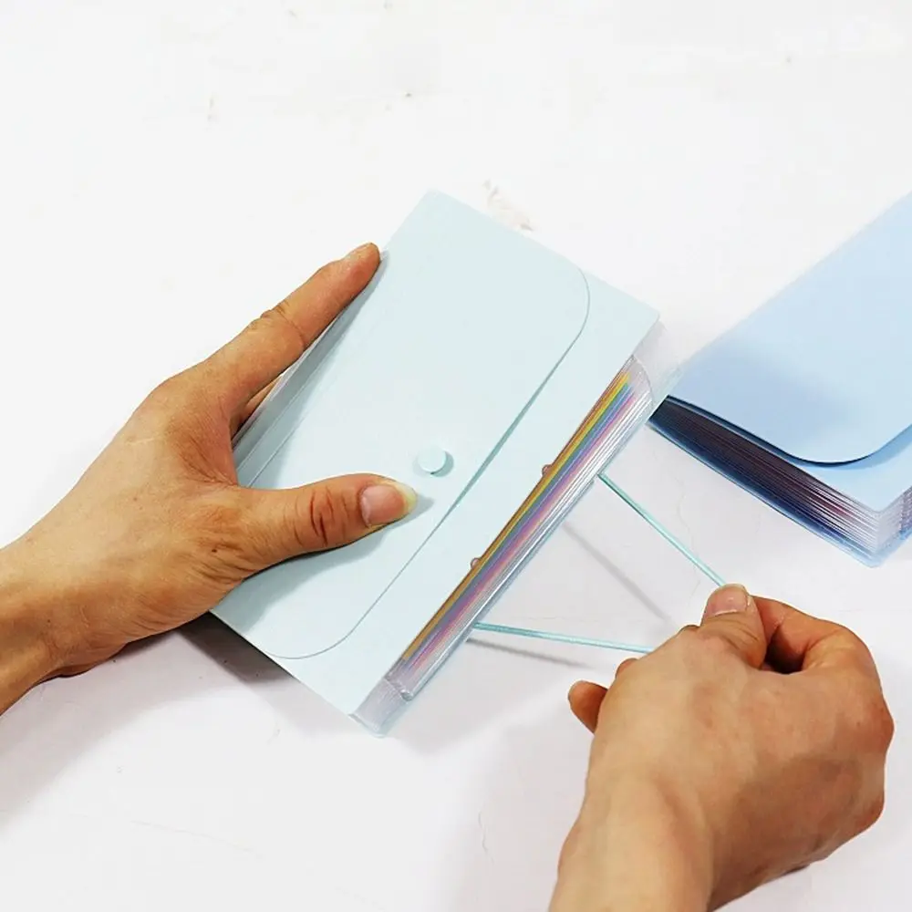 Portable 7 Layer A6 File Folder Large Capacity Waterproof Organ Bag with Index Tabs File Pouch