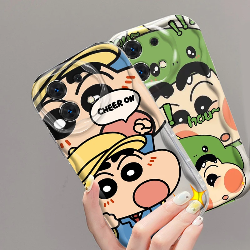 Anime C-Crayones S-Shins-chanes For Xiaomi Redmi Note 13 12 12S 11S 11 10 9 8 10A 9C 9T Pro Plus 5G Wave Oil TPU Phone Case