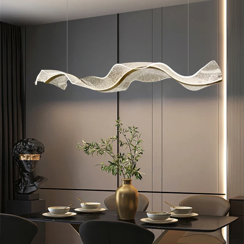 

Bar Chandeliers Dining Table Lighting Wave Led Chandelier For Dining Room Kitchen Island Lighting Dining Room Lights Lamp