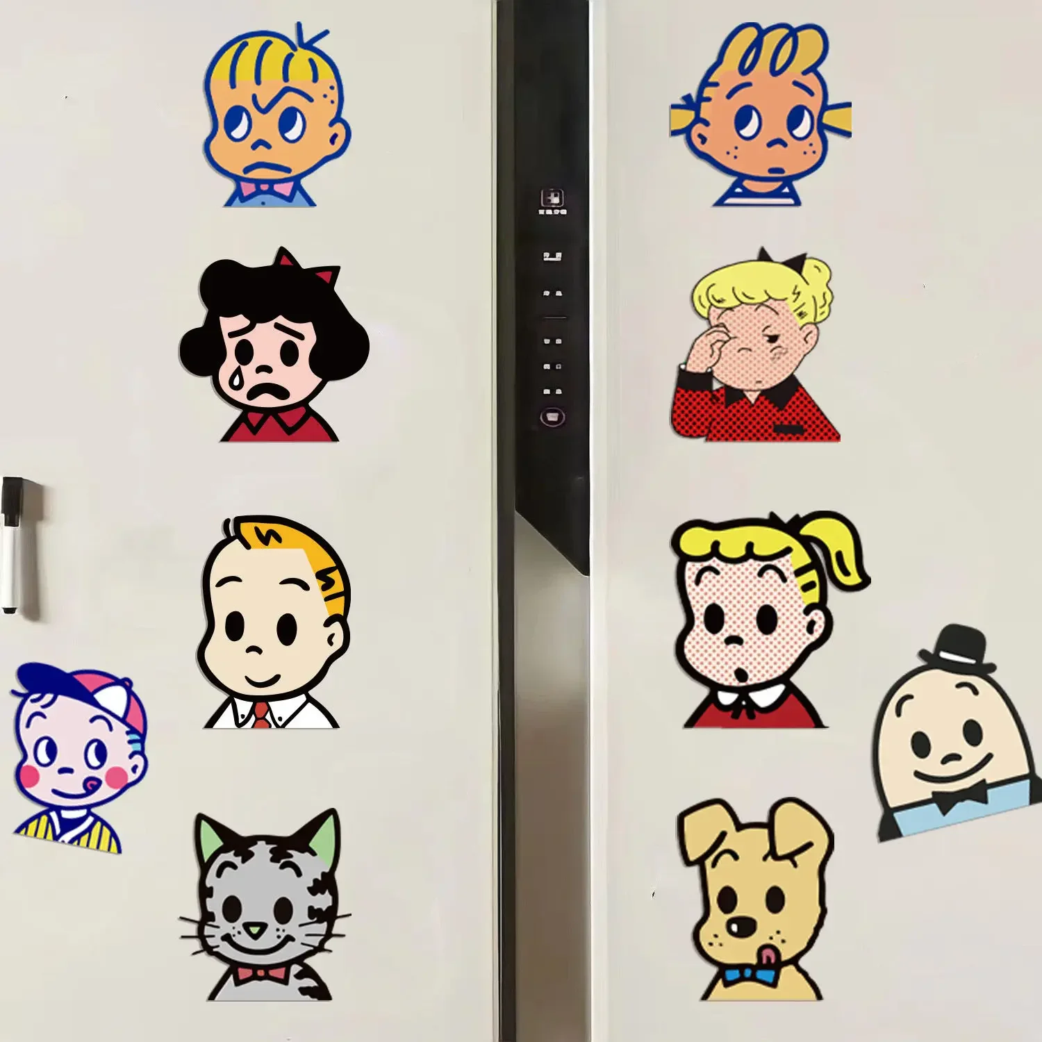 Harada Osamu Cartoon Magnetic Refrigerator Sticker Kawaii Home Wall Decoration Anime Character Fashion Girl Toys INS Gift