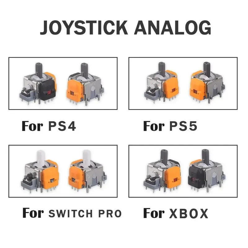 10PCS 3D Analog Sensor Hall Effect Joystick for Playstation 5 Game Controller Thumb Stick for PS5/PS4/Xbox/Switch Pro