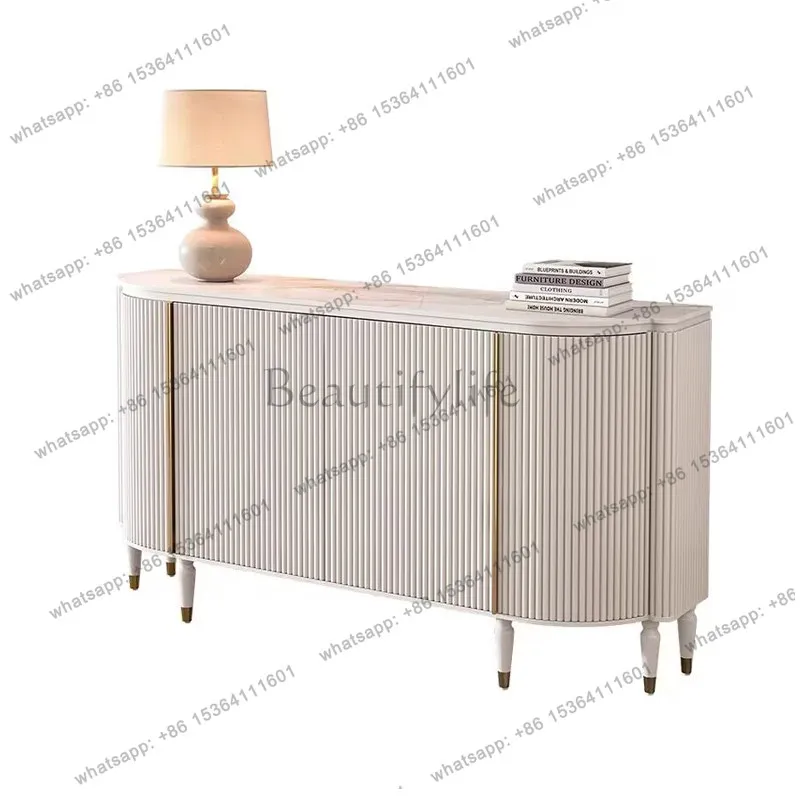 American light luxury door cabinet, facing the door against the wall, side cabinet