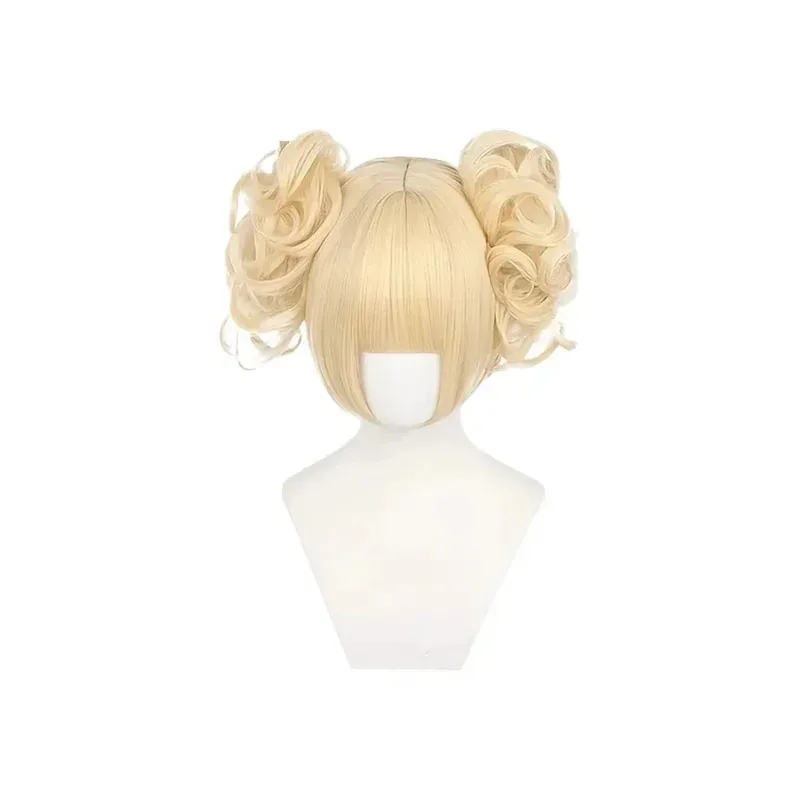 

Anime My Hero Academia Toga Himiko Cosplay Wigs Light Blonde Ponytails Heat Resistant Hair Party Festival Props