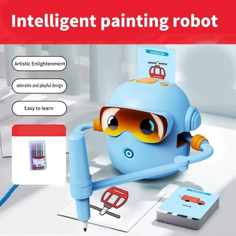 USB Chageable Robot do rysowania Interaktywna sztuka edukacyjna zabawka dla dzieci Umiejętność malowania 15UB