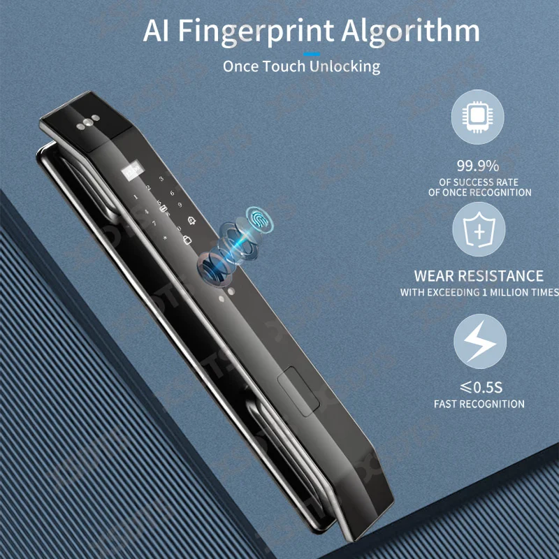 Imagem -06 - Tuya Smart 3d Face Door Lock Câmera de Segurança Interfone em Tempo Real Monitor Impressão Digital Senha Biométrico Desbloqueio de Chave Eletrônica