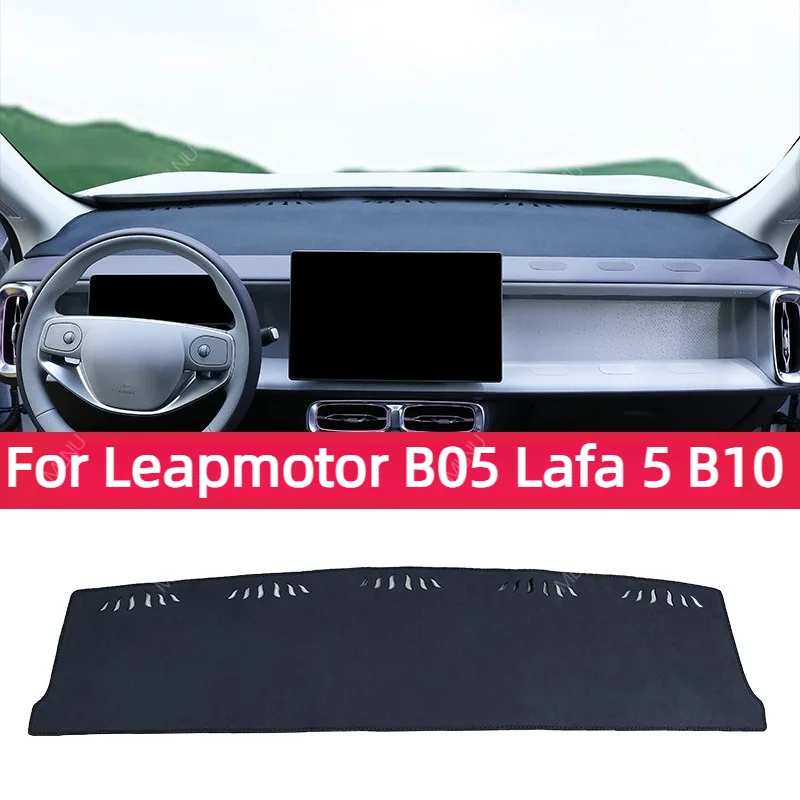 Dashboard Mat For Leapmotor B05 Lafa 5 B10 Accessories,Suede,Anti-Glare,Sunshade,UV-Protective Wear-Resistant&Fade-Resistant