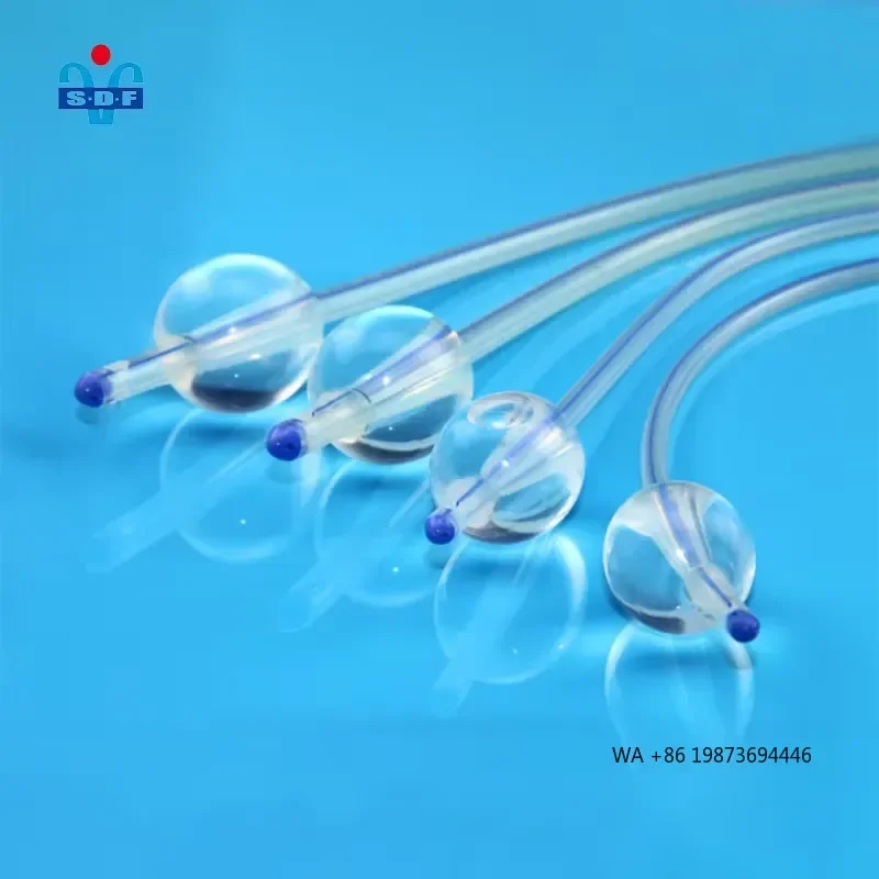 Flexible Silicone Temperature Sensor Foley Catheter 3 Way Widely for Urinary Drainage