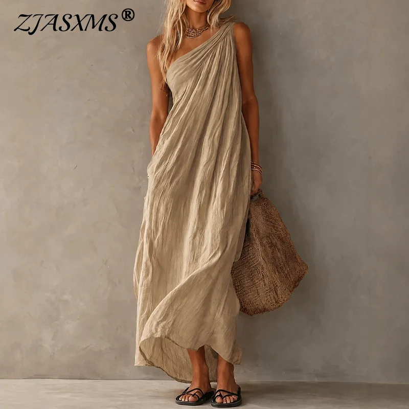elegant loose fitting dresses loose fitting dresses for women Loose Fitting 3/4 Length Long Sleeve Maxi Dress