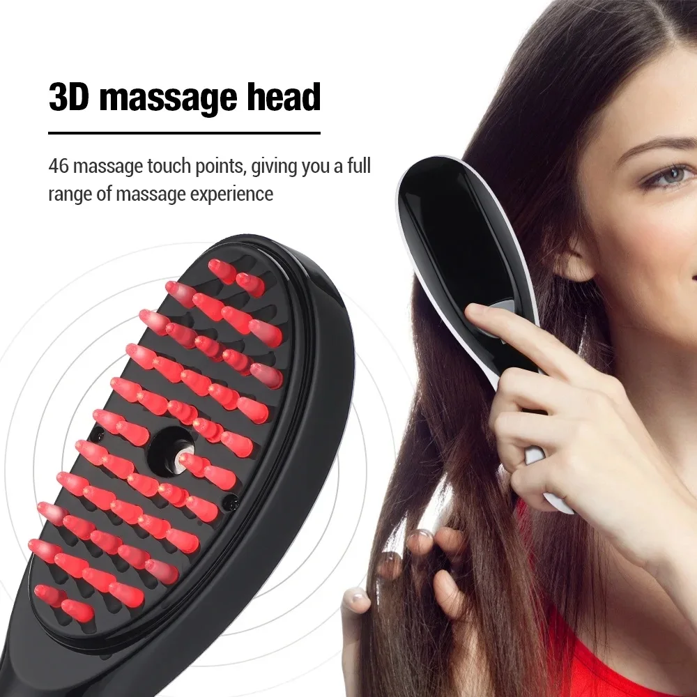 Electric massage comb for hair loss prevention, meridian head massage device, phototherapy hair care comb, colorful hair care ma image 2