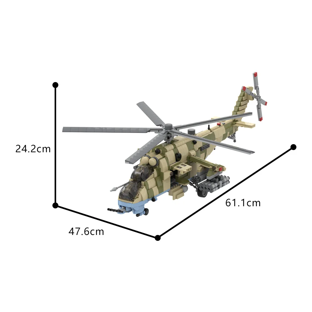 

MOC-193388 Advanced Building Blocks Set – Mi-35M Aircraft Model with Moving Parts, Collector’s Edition for Enthusiasts