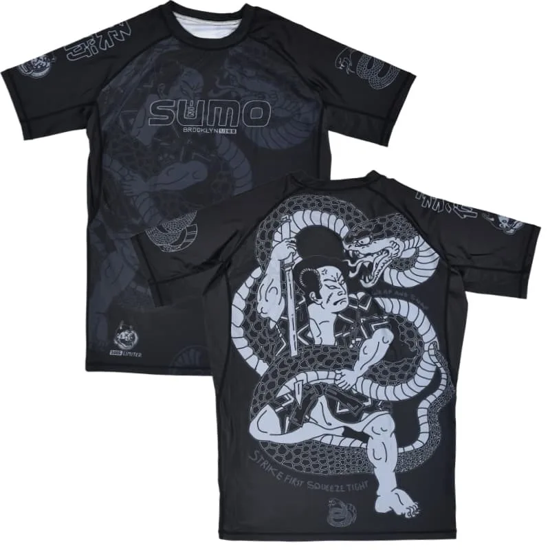 2026 New Sumo Wrestler Python Theme Compression Shirt, Unisex, Moisture-wicking, Sweat-wicking Jiu-Jitsu Training Short-Sleeve