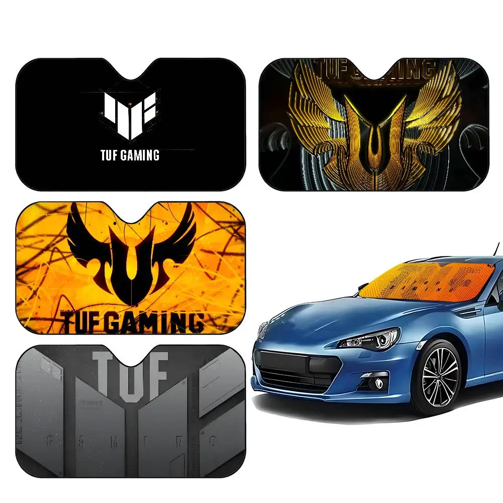 

Игровой черный T-TUF автомобильный солнцезащитный козырек, автомобильные солнцезащитные чехлы, универсальный складной козырек на ветровое стекло
