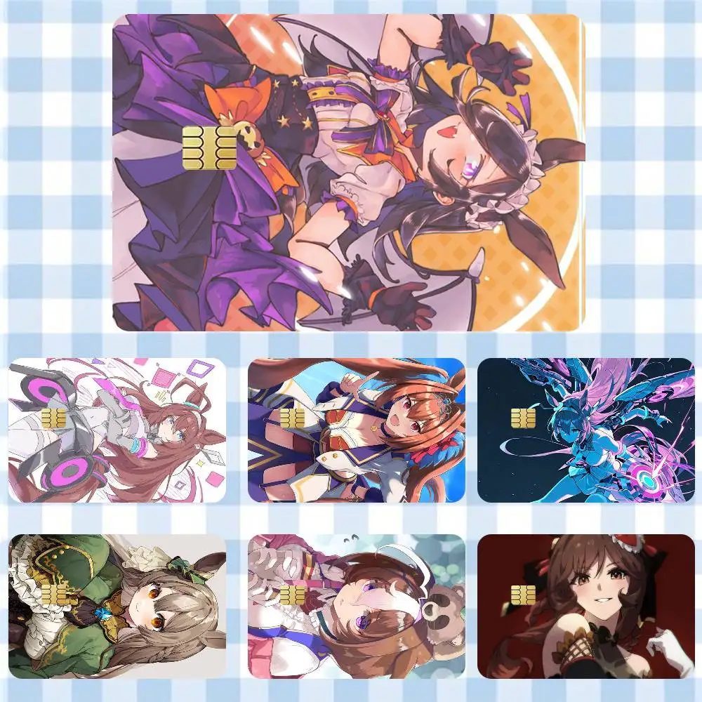 

Umamusume Pretty Derby Game Sticker Film Tape Skin for Credit Card Debit Card Cartoon Waterproof Stickers
