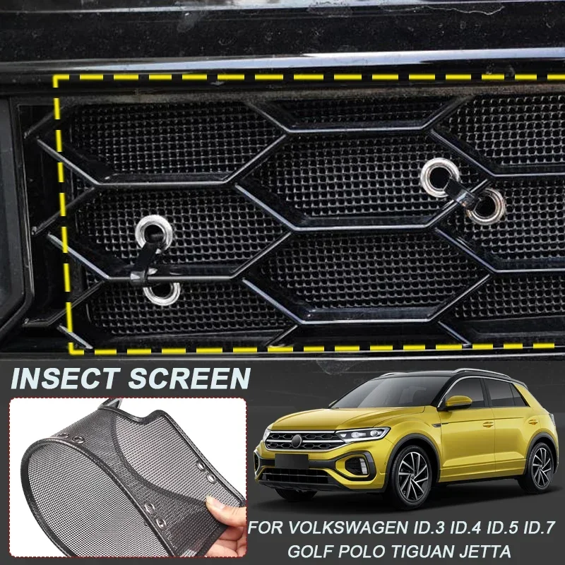 Car Insect-proof Air Inlet Cover Airin Insert Net Accessory For VOLKSWAGEN GOLF ID.3 ID.4 ID.5 ID.7 JETTA A7 POLO TIGUAN T-ROC