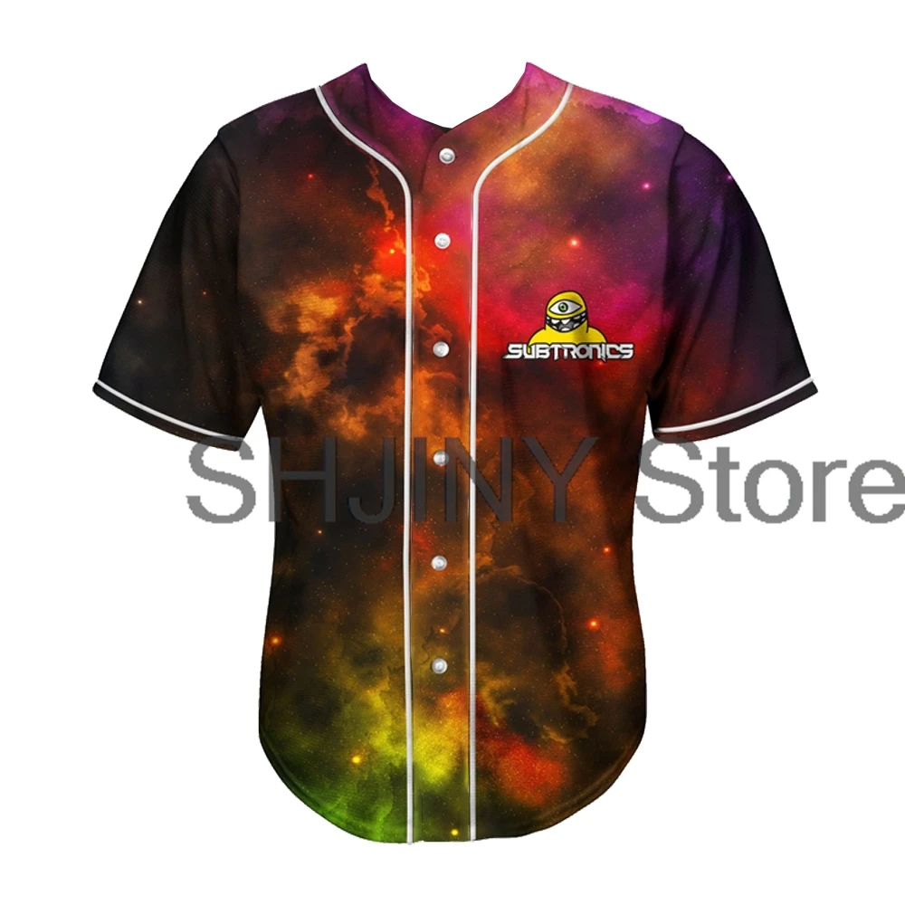 Subtronics Trippy Cyclops Army Baseball Jersey EDM Festivals Merch Short Sleeve Streetwear Women Men Fashion Tee