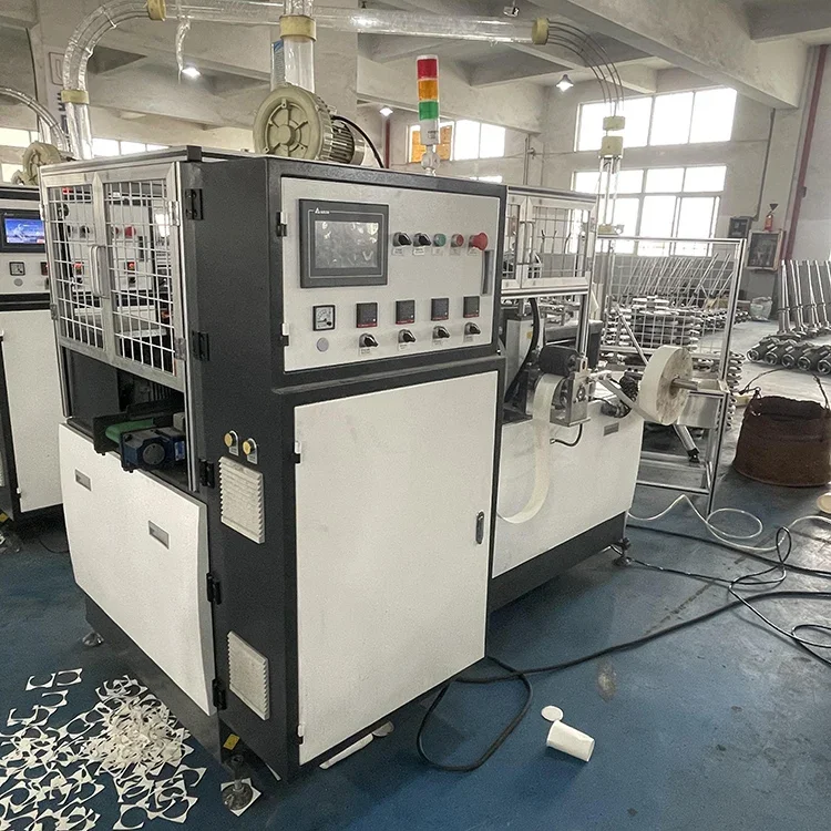 Fully Automatic Disposable Carton Cup Forming Machine Single Double PE Coating Hot Cold Drink Juice Paper Cup Making Machine