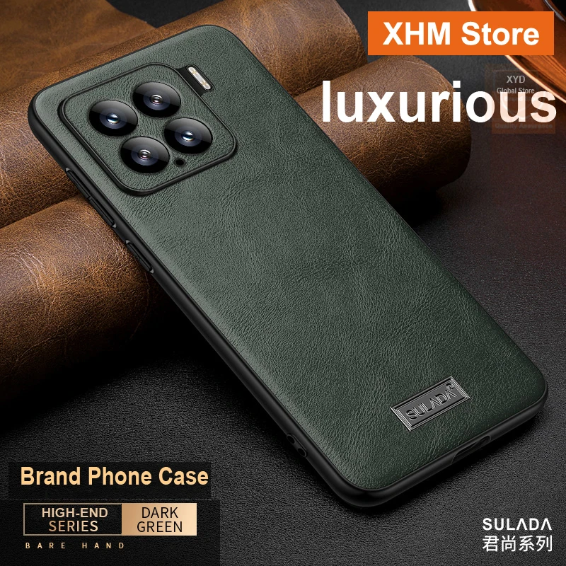

For Xiaomi 15 Pro Case Genuine Leather High end Brand Phone Back Case For Xiaomi 15 Pro Mi Mi15 Cover Bumper Shell Fashion Skin
