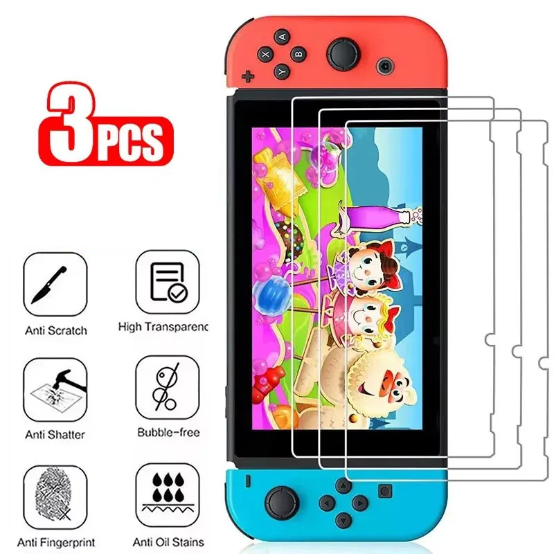 1/2/3/4pcs Tempered Glass Full Screen Protector For Nintendo Switc/ Switch Lite/ Switch OLED Glass Screen Protector Film