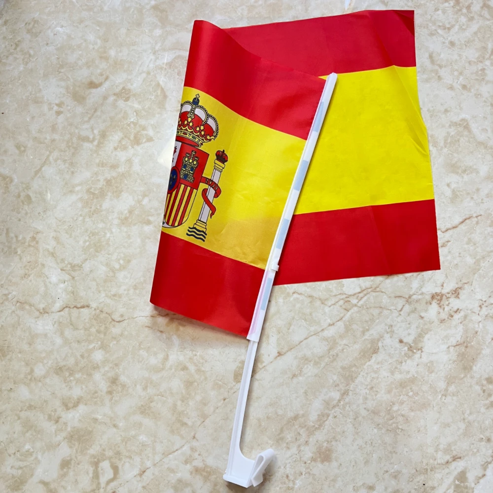 Bandera España para ventanilla de coche con mástil plástico - imagen 4