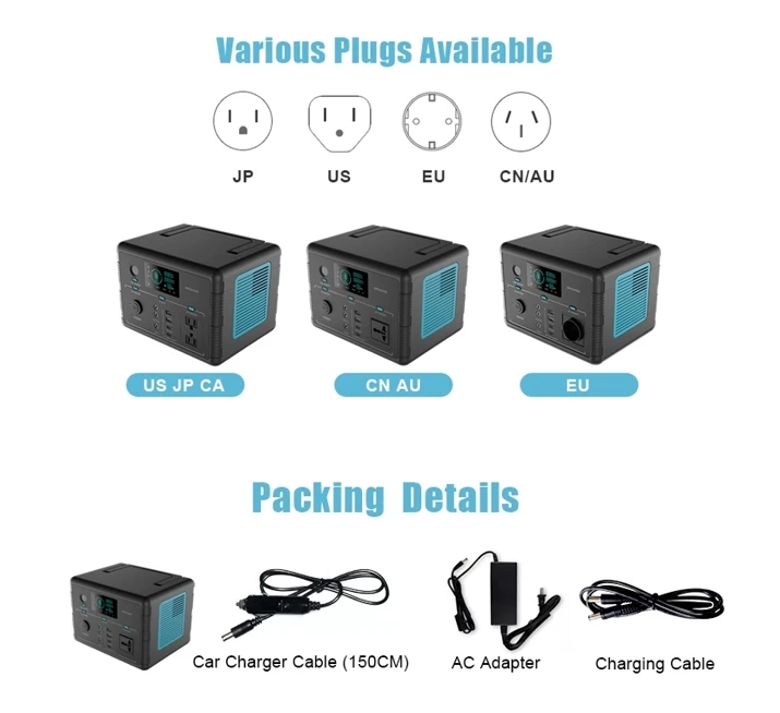 500W 25000mAh Multi Port Portable Rechargeable Power Station 110V 220V Outdoor Emergency Generator