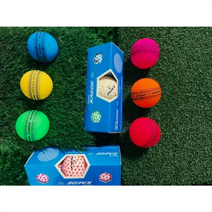 Kaede Golf Разноцветные дистанционные мячи для гольфа 12-цветные One Dozen